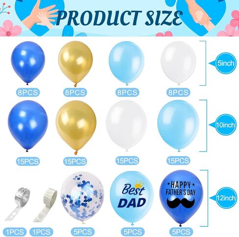تتضمن مجموعة بالونات ديكورات عيد الأب لافتة بالونات من رقائق الفويل للأب على الإطلاق وبالون مطرقة مفك كهربائي من أجل لوازم تزيين حفلات عيد الأب السعيد (أزرق) in Kuwait