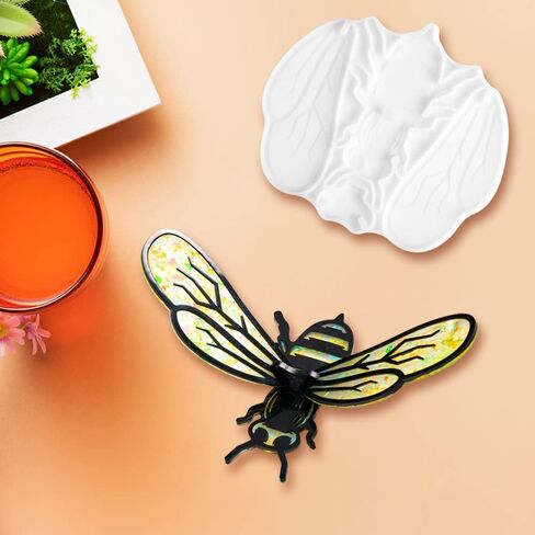 3D Silicone Resin Mold, Stitching Epoxy Resin Molds, Bee Resin Mold, for Resin Casting, Home Décor, DIY Resin Mold Create. High Simulation, 5.24x4.61’’ in Saudi Arabia