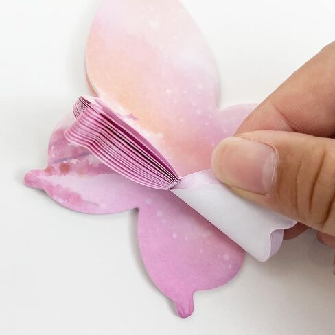 480 Sheets Colorful Butterfly Shaped Sticky Notes Watercolor Butterfly Self-Stick Notes Self-Adhesive Note Pads for Office Home Kids Students Roommates Tab Gifts in Saudi Arabia