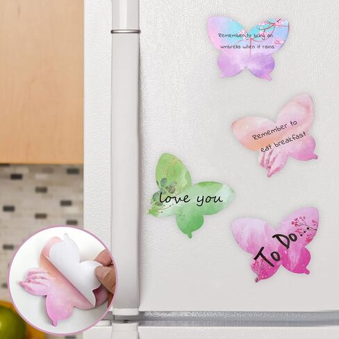 480 Sheets Colorful Butterfly Shaped Sticky Notes Watercolor Butterfly Self-Stick Notes Self-Adhesive Note Pads for Office Home Kids Students Roommates Tab Gifts in Saudi Arabia