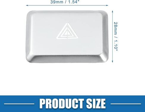 لوحة سيارة تنفيس الهواء Ha-zard تحذير ضوء غطاء أزرار الكسوة لهوندا سيفيك 11th Gen 2022-2023 سبائك الألومنيوم الفضة لهجة in Saudi Arabia