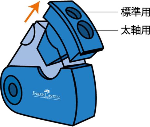 Faber Castell TFC-182797-2 Square Pencil Sharpener, Blue in Saudi Arabia