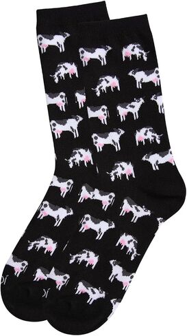 MeMoi Cool Cows Rayan Blend Crew Socks in Saudi Arabia