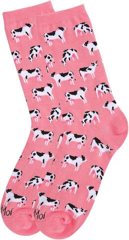 MeMoi Cool Cows Rayan Blend Crew Socks in Saudi Arabia