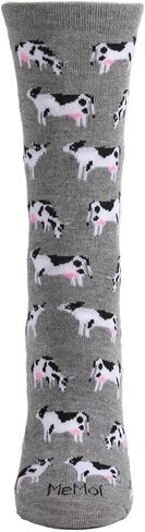 MeMoi Cool Cows Rayan Blend Crew Socks in Saudi Arabia