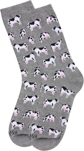 MeMoi Cool Cows Rayan Blend Crew Socks in Saudi Arabia