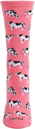 MeMoi Cool Cows Rayan Blend Crew Socks in Saudi Arabia