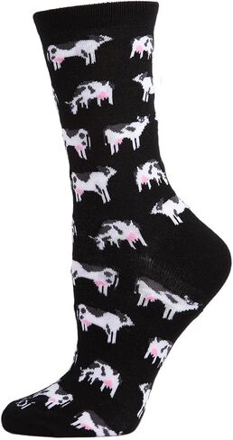 MeMoi Cool Cows Rayan Blend Crew Socks in Saudi Arabia