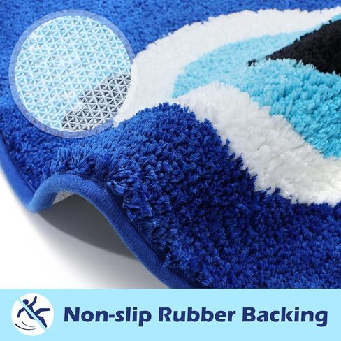 Funny Eye Rug Microfiber Fluffy Mat for Eye Decor Soft Blue Eye Carpet Machine Washable Non Slip Area Rug for Bedroom Bathroom Living Room Kitchen, 16 x 24 Inch in Saudi Arabia