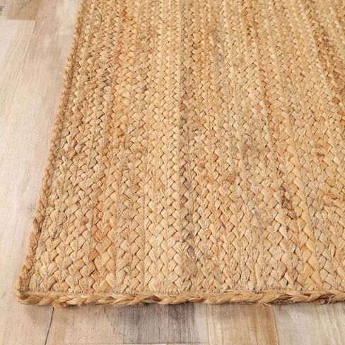 Superior Braided Jute Indoor Outdoor Area Rug, Jute Floor Decor for Patio, Pool Deck, Living Room, Dining Room, Bedroom, Office, Dorm, Kitchen, Entry, Modern Farmhouse Rugs, 2' x 4', Natural Tan in Saudi Arabia