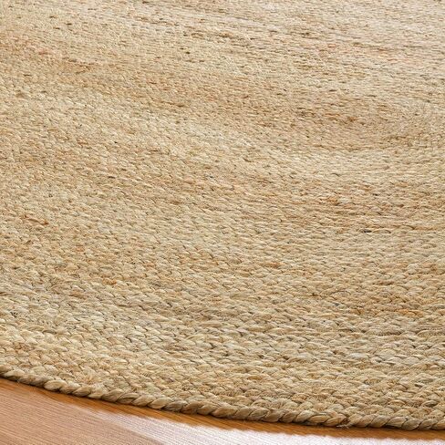 Superior Braided Jute Indoor Outdoor Area Rug, Jute Floor Decor for Patio, Pool Deck, Living Room, Dining Room, Bedroom, Office, Dorm, Kitchen, Entry, Modern Farmhouse Rugs, 2' x 4', Natural Tan in Saudi Arabia