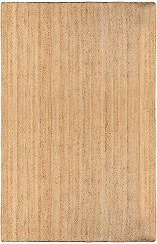 Superior Braided Jute Indoor Outdoor Area Rug, Jute Floor Decor for Patio, Pool Deck, Living Room, Dining Room, Bedroom, Office, Dorm, Kitchen, Entry, Modern Farmhouse Rugs, 2' x 4', Natural Tan in Saudi Arabia