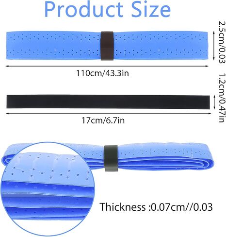 Pickleball Paddle Grip Tape, Professional Overgrip Wrap with Small Hole Anti-Slip Grip Tape Replacement Pickleball Grip Tape for Badminton Tennis Golf Bat- Moisture Wicking,Quick Dry in Saudi Arabia