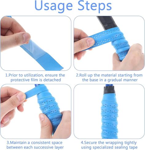 Pickleball Paddle Grip Tape, Professional Overgrip Wrap with Small Hole Anti-Slip Grip Tape Replacement Pickleball Grip Tape for Badminton Tennis Golf Bat- Moisture Wicking,Quick Dry in Saudi Arabia