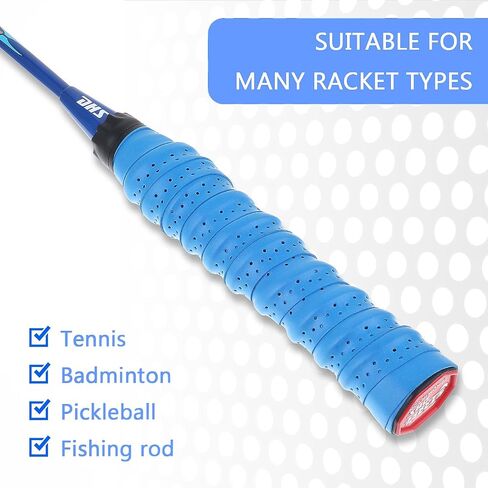 Pickleball Paddle Grip Tape, Professional Overgrip Wrap with Small Hole Anti-Slip Grip Tape Replacement Pickleball Grip Tape for Badminton Tennis Golf Bat- Moisture Wicking,Quick Dry in Saudi Arabia