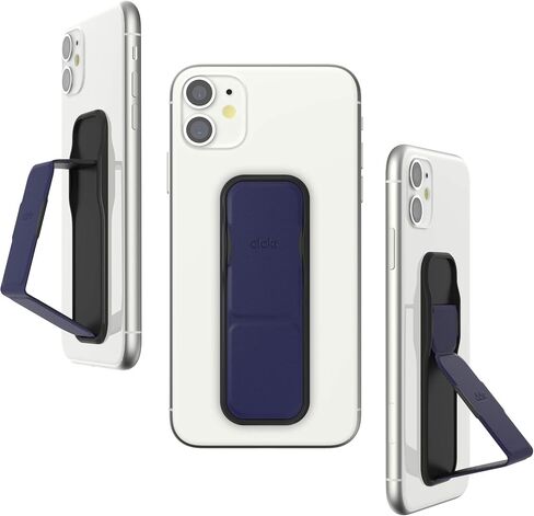 CLCKR Phone Grip and Expanding Stand, Universal Phone Grip Holder with Multiple Viewing Angles for iPhone, Samsung, Phones, Tablets and Many More, Smooth Blue in Saudi Arabia