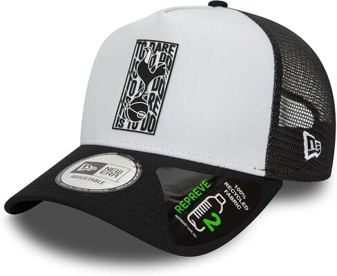 New Era Men's 9Forty Trucker Baseball Cap Hat Wordmark Tottenham Hotspur FC Black, BLACK, osz in Saudi Arabia