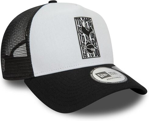 New Era Men's 9Forty Trucker Baseball Cap Hat Wordmark Tottenham Hotspur FC Black, BLACK, osz in Saudi Arabia