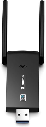 محول WIFI5، محول شبكة لاسلكية WiFi Dongle USB3.0 Ac1300Mbps ثنائي النطاق 5G/2.4G، هوائي مزدوج عالي الكسب 5dBi، يدعم Win/11/10/8/7، Mac OS in Saudi Arabia