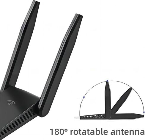 محول WIFI5، محول شبكة لاسلكية WiFi Dongle USB3.0 Ac1300Mbps ثنائي النطاق 5G/2.4G، هوائي مزدوج عالي الكسب 5dBi، يدعم Win/11/10/8/7، Mac OS in Saudi Arabia