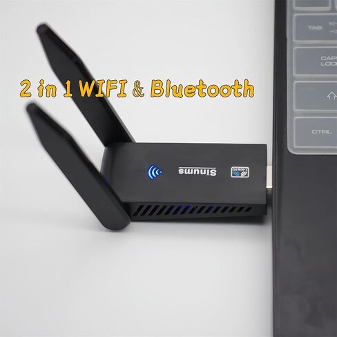 محول WIFI5، محول شبكة لاسلكية WiFi Dongle USB3.0 Ac1300Mbps ثنائي النطاق 5G/2.4G، هوائي مزدوج عالي الكسب 5dBi، يدعم Win/11/10/8/7، Mac OS in Saudi Arabia