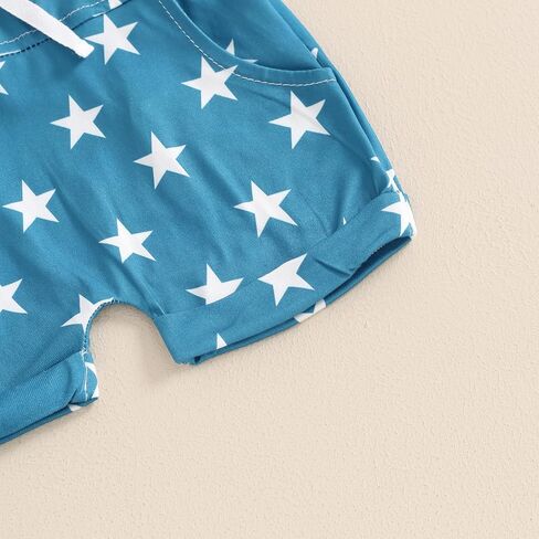 4th of July Baby Boy Outfit Sleeveless Tank Tops Shorts Set Toddler Boy Fourth of July Clothes in Saudi Arabia