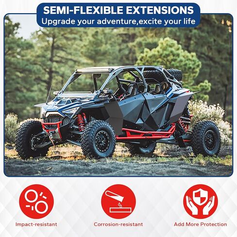 واقيات الطين الممتدة من ELITEWILL RZR PRO XP مناسبة لـ Polaris RZR Pro XP 2020+، RZR Turbo R RZR PRO R 2022+ ملحقات الحاجز الكبيرة واقيات الصخور in Kuwait