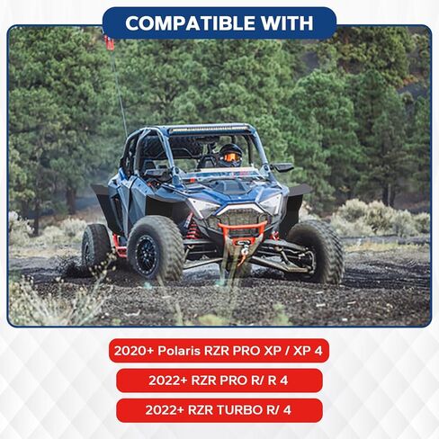 واقيات الطين الممتدة من ELITEWILL RZR PRO XP مناسبة لـ Polaris RZR Pro XP 2020+، RZR Turbo R RZR PRO R 2022+ ملحقات الحاجز الكبيرة واقيات الصخور in Kuwait