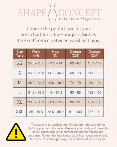 SHAPE CONCEPT Ultra Reloj de Arena Faja Columbiana 338 حزام للنساء للتحكم في البطن، ملابس داخلية لتشكيل الجسم in Kuwait