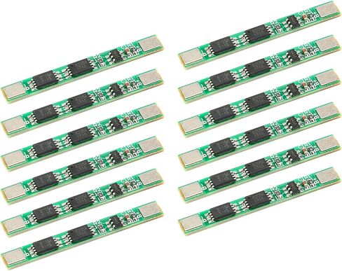 12Pcs 1S 3.7V 4A Lithium Battery Protection Board PCB BMS Protection Board for Li-ion Lithium Battery Cell Dual MOS in Saudi Arabia
