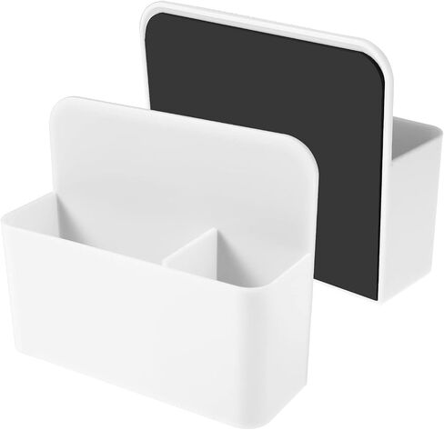 cobee Magnetic Marker Holder, Adjustable Dry Erase Marker Holder with Removable Divider, Pen Holder, Cup Holder Organizer, Eraser Organizer for Whiteboard, Fridge, Refrigerator, Office, School(White) in Saudi Arabia