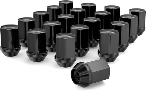 20 PCS 14x1.5 Pitch Studs Wheel Lug Nuts, 1.5 inch Height OEM Factory Style Acorn Seat Lug Nuts, Black Finish, 7/8" Hex, 60 Degree Conical Seat in Kuwait