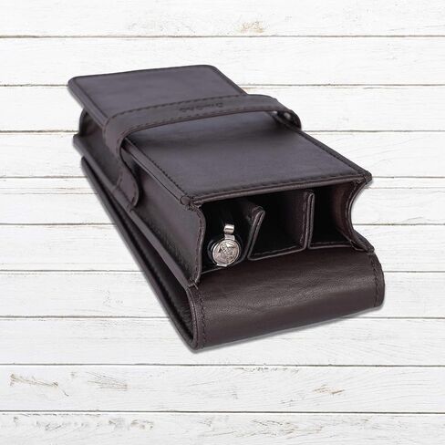 حافظة أقلام جلدية ثلاثية أقلام رصاص لحمل ثلاثة أقلام حبر جاف وأقلام رصاص (بيج) in Kuwait