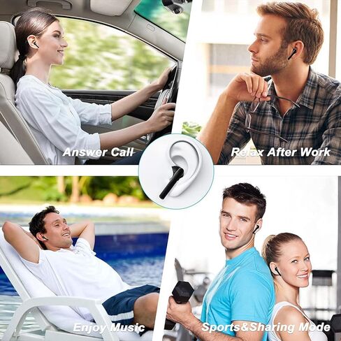 سماعات أذن لاسلكية، سماعات بلوتوث 5.3، سماعات أذن بخاصية إلغاء الضوضاء، سماعات أذن ستيريو ثلاثية الأبعاد داخل الأذن، ميكروفون مدمج IPX7، سماعات رياضية مضادة للماء لهواتف iPhone/Samsung/Android in Kuwait