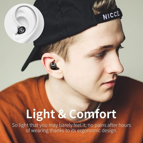 Wireless Earbuds,Bluetooth Earbuds with Husky Appearance Design Charging Case Bass Sound IPX6 Waterproof Sports Bluetooth Headphones with Mic Touch Control 36H Playtime… in Saudi Arabia