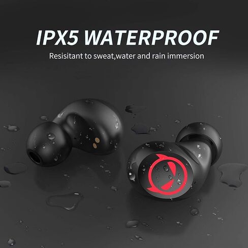 Wireless Earbuds,Bluetooth Earbuds with Husky Appearance Design Charging Case Bass Sound IPX6 Waterproof Sports Bluetooth Headphones with Mic Touch Control 36H Playtime… in Saudi Arabia