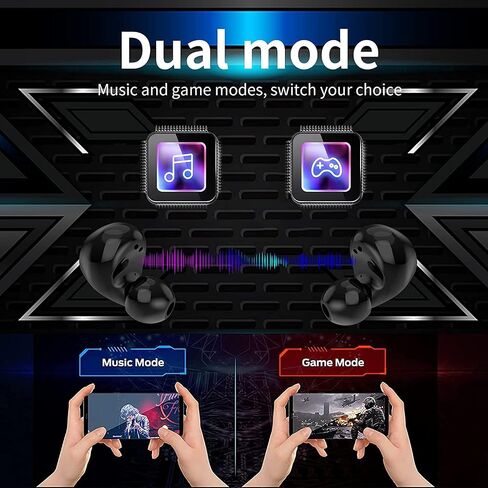 Wireless Earbuds,Bluetooth Earbuds with Husky Appearance Design Charging Case Bass Sound IPX6 Waterproof Sports Bluetooth Headphones with Mic Touch Control 36H Playtime… in Saudi Arabia