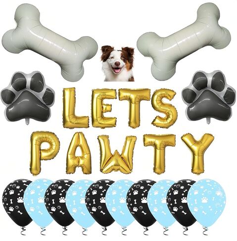 CYMYLAR 3PCS 25 * 28 inch Blue White Dog Paw Balloon Blueyi Foil Balloons/Blueyi Birthday Party Supplies Balloons/Baby Shower Girls and Boys Blue Theme Happy Birthday Party Decorations in Saudi Arabia