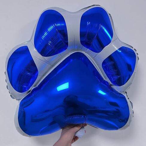 CYMYLAR 3PCS 25 * 28 inch Blue White Dog Paw Balloon Blueyi Foil Balloons/Blueyi Birthday Party Supplies Balloons/Baby Shower Girls and Boys Blue Theme Happy Birthday Party Decorations in Saudi Arabia