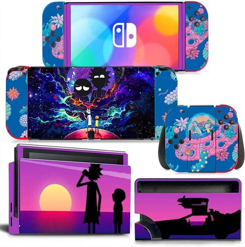 ملصق جلدي واقٍ من الفينيل لجهاز Nintendo Switch OLED Rick and Morty 2 in Kuwait