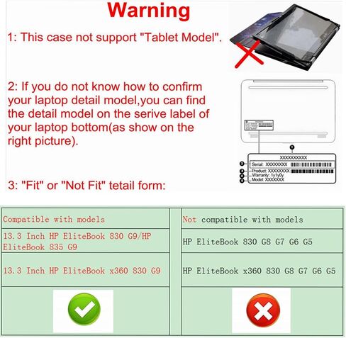 Alapmk Protective Case for HP EliteBook 830 G11/EliteBook 835 Aero G11/ENVY x360 13-bfXXXX & ThinkPad X13 Gen 5/ThinkPad X13 2-in-1 Gen 5/ThinkPad X13 Yoga Gen 4 & Latitude 7340 14" Laptop,Black in Saudi Arabia