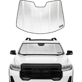 Windshield Sun Shade for 2017-2023 GMC Acadia. 2024 Upgrade Reflective Aluminum Film Front Window Sunshade for Maximum Interior Protection