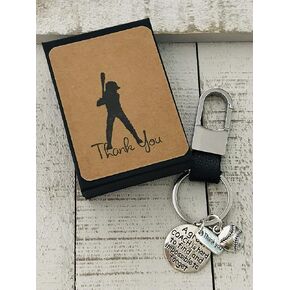 Hand Packaged Baseball Coach Appreciation Keepsake Key Chain with Gift Packaging for Your Coach