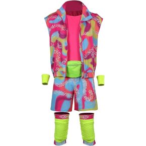 Kids Movie Doll Cosplay 80s Retro Sports Short Sleeve Shirts Coat Pullover Pants Outfits for Boys Halloween