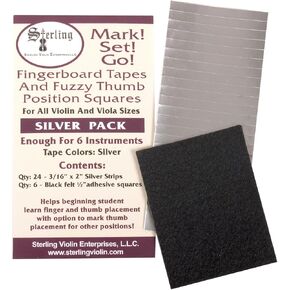 Mark! Set! Go! Instrument Fingerboard Tape: Silver Tape with Black Felt in Saudi Arabia