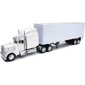 Peterbilt 379 With Dry Van - All-White Toy Truck