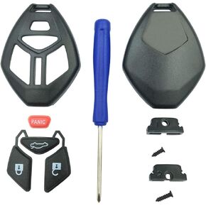 Newest 4 Button Key Fob Shell Case Fit for Mitsubishi Eclipse Lancer Endeavor Galant Outlander Keyless Entry Remote Key Housing Replacement with Screwdriver