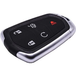 HQRP Remote Key Fob Shell Case Keyless Entry w/ 5 Buttons Compatible with Cadillac XTS 2014 2015 2016, XT5 2017