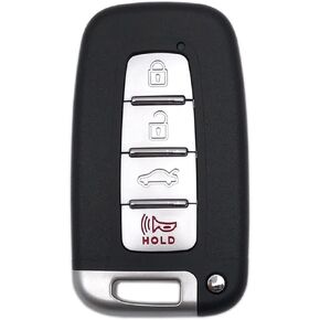 4 Buttons Replacement Key Fob Cover fit for Hyundai 2011-2015 Sonata 2011-2013Elantra 2009-2014 Genesis 2011-2017 Veloster Replacement for Kia Optima 2010-2013 Key Fob Shell（SY5HMFNA04）