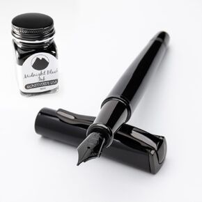 Monteverde USA Impressa Fountain Pen Gift Set (Black) Medium Nib + Bottled Ink - Premium Pen for Men & Women – Perfect for Office, Business, School, Gifts, Journaling, Autographs